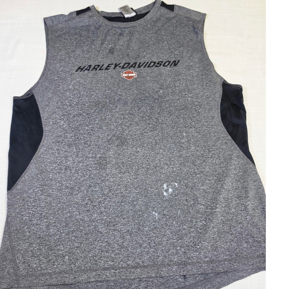 Harley-Davidson Mens XL Fort Worth TX Performance Muscle Tank Top Gray Heather